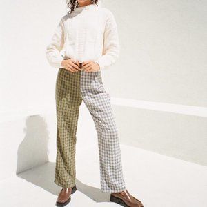 Lisa Says Gah Women's Diane Trouser Green/Blue Gingham XS